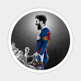 Leo Messi -  Barcelona Champions League - Football Artwork Magnet